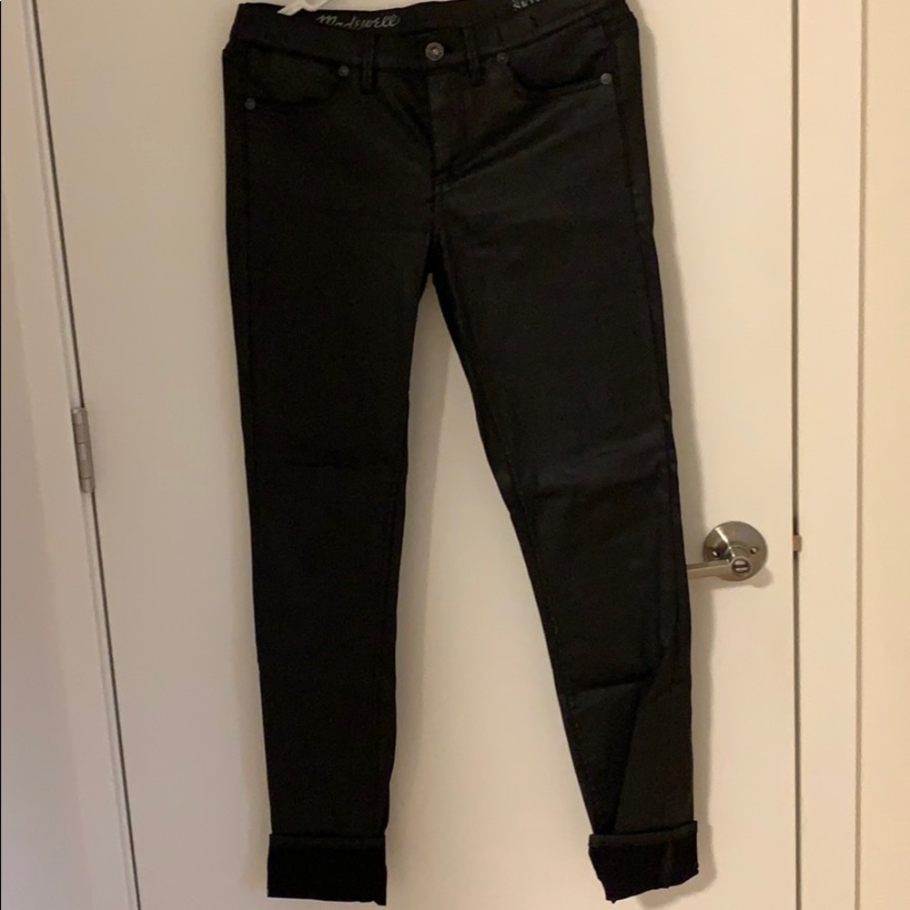 Madewell Leather Coated Skinny Jeans
